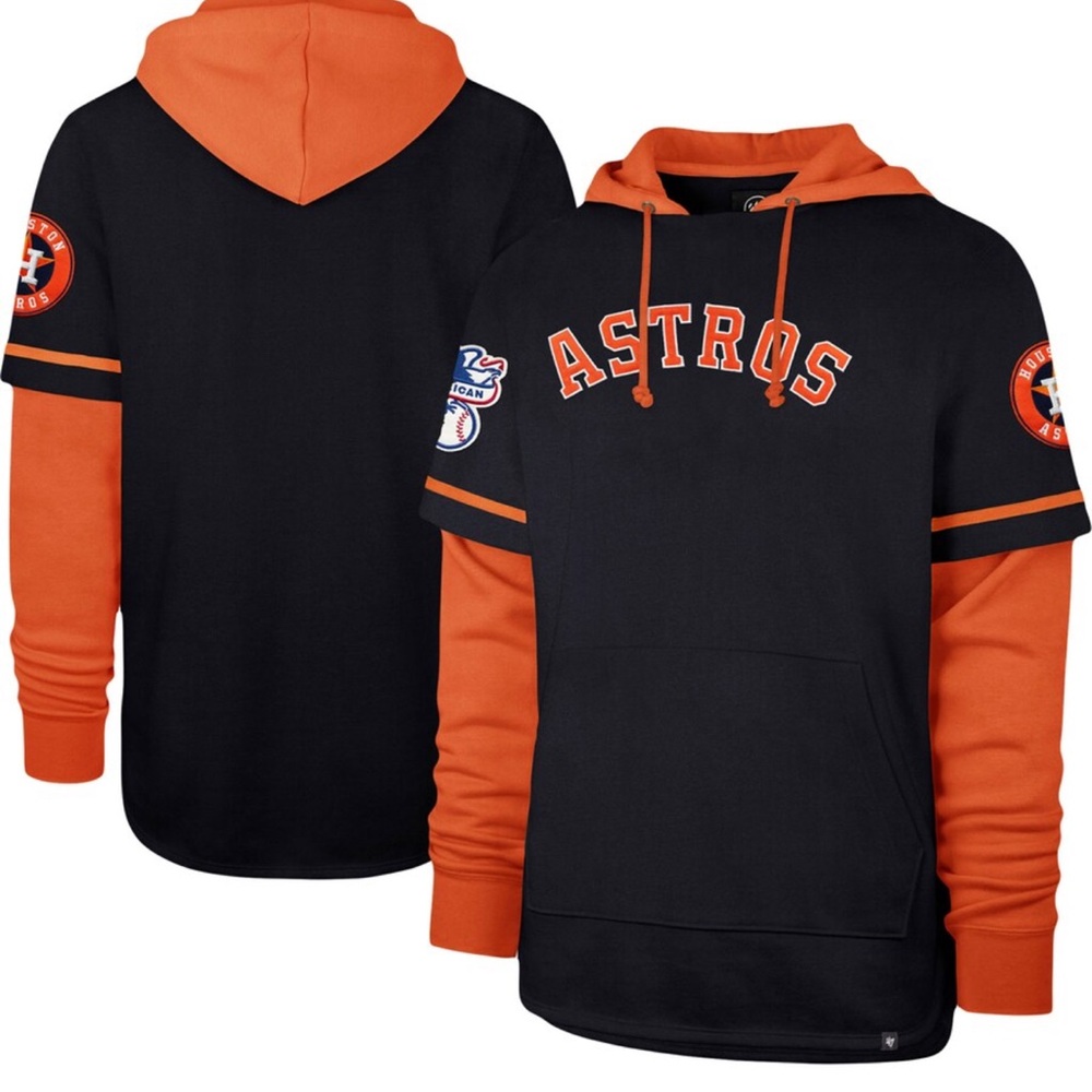 Men's Houston Astros '47 Navy Trifecta Shortstop Pullover Hoodie